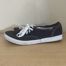 Keds Navy/White Canvas Low Top Lace-Up Sneakers Solid Rubber Outsole New Defects