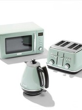Haden Kettle Toaster Microwave Set Cotswold - Sage Stylish Elegant Matching UK