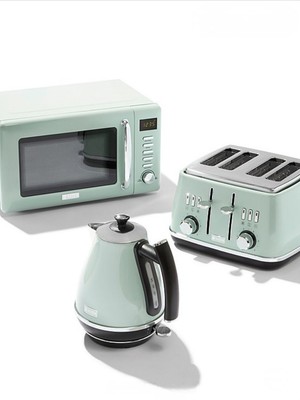 Haden Wasserkocher Toaster Mikrowelle Set Cotswold - Salbei stilvoll elegant passend UK