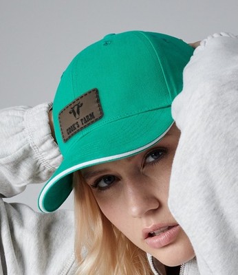 Baseballmütze Leder Patch Cap individuell personalisiert verstellbar Einheitsgröße Geschenk
