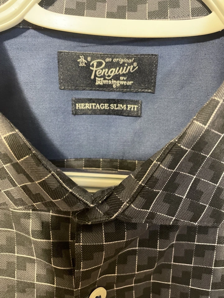 Рубашка мужская Penguin By Munsingwear 16,5 34/35 100% хлопок Heritage приталенная - Изображение 3 из 4