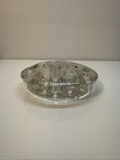 Vintage Clear Glass Flower Frog 11 holes