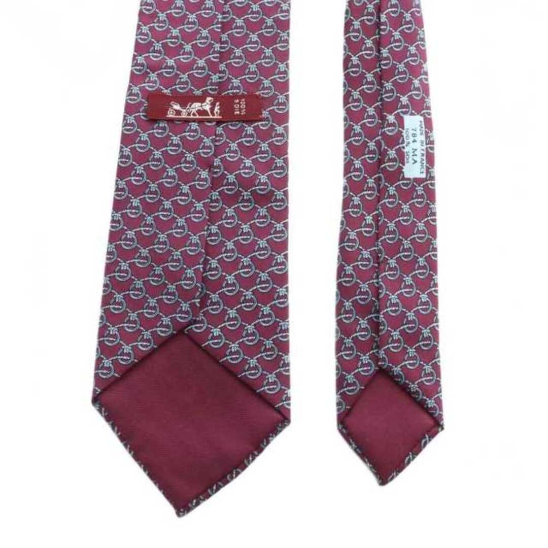 Hermes Tie Regular Tie Rope Allover Pattern Logo … - image 3