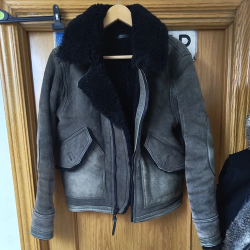 Giacca stile aviatore Coach Shearling vintage