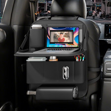 GMQ Backseat Car Organizer with Tray 1 Pack,Car Backseat Organizer with Foldable