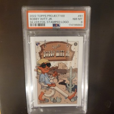 2022 Topps Project 100 Bobby Witt Jr #61 RC Silver Foil Stamped Logo /299