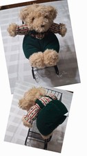 Plush Teddy Bear with Green Outfit