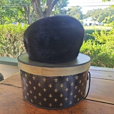 Gorgeous Vintage Gwenn Pennington Real Mink Fur Hat 22 w Box