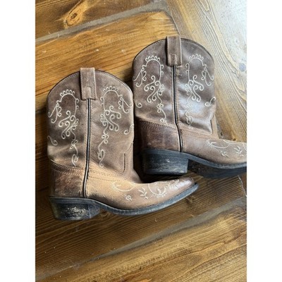 SMOKY MOUNTAIN BOOTS Girls' Marilyn 3754C Distressed Leather Youth Size 1 R