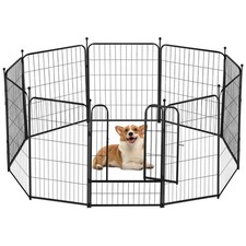 32 Inch 10 Panels Tall Dog Playpen Large Crate Fence Pet Play Pen Exercise Cage