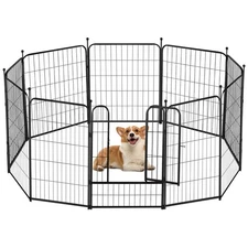 32 Inch 10 Panels Tall Dog Playpen Large Crate Fence Pet Play Pen Exercise Cage