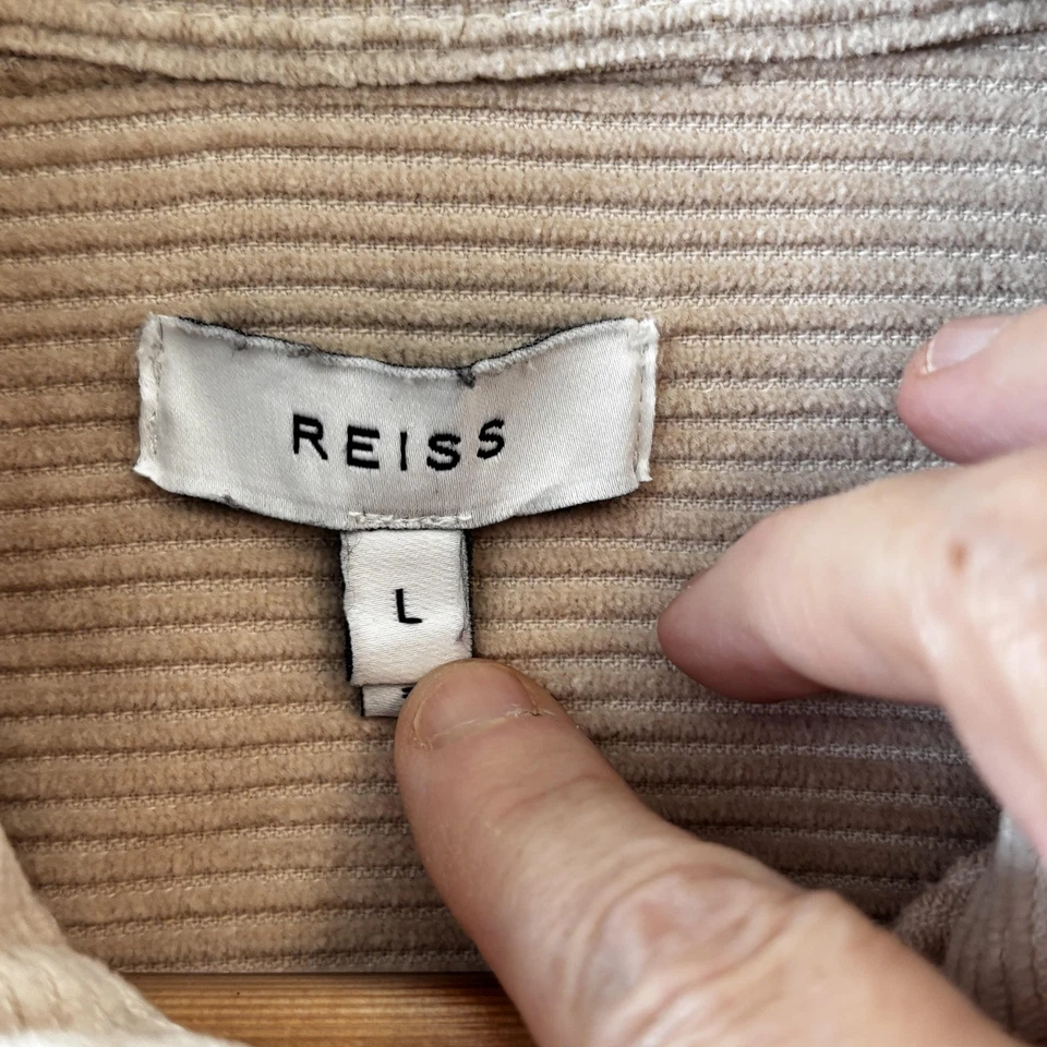 Reiss Mens Button Up Corduroy Overshirt Shacket Size L Outdoors Preppy - Image 2 of 4