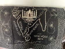 Handmade Indian Regions Souvenir Black Material With Gold Embroidery & Sequins