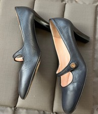 Super Pumps - Sandro Vicari navy-farbene Glattleder Gr. 40