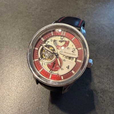 Orient Star Retro Future Automatik Schwarzes Zifferblatt Edelstahl Herren Arm...