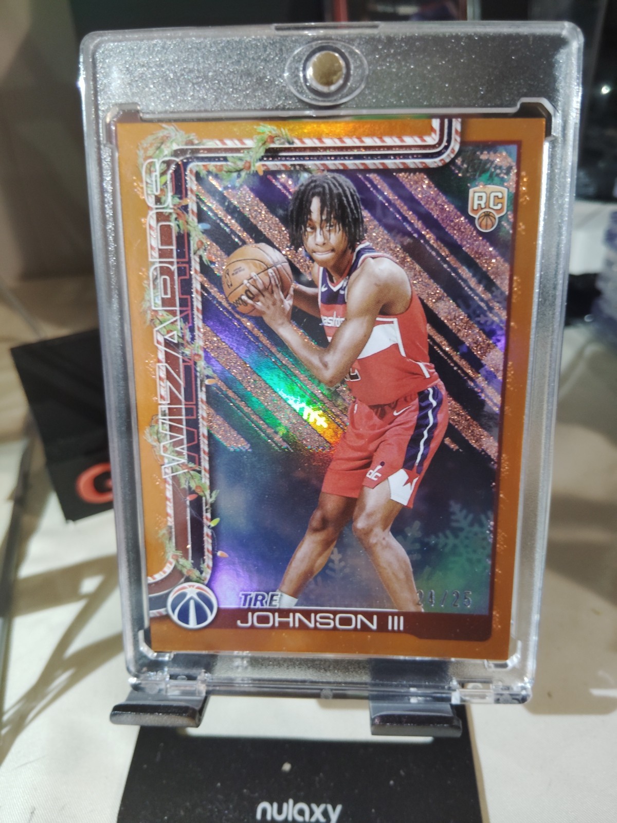 Tre Johnson III Rookie 2025-26 Topps #206 Orange Season Tip Off 24/25 Wizards RC