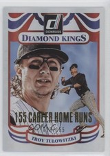 2014 Panini Donruss Diamond Kings Gold Career Stat Line /155 Troy Tulowitzki 1n1