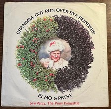 Grandma Got Run Over by a Reindeer by Elmo  Patsy - 1984 Picture Sleeve ONLY 