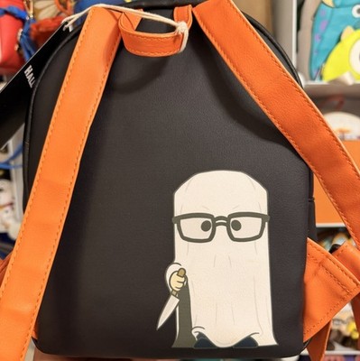 Loungefly NEW Halloween Michael Meyers Black Orange White Backpack Pumpkin Halloween Michael Myers Pumpkin Glow Mini Backpack With Coin Bag main image 3