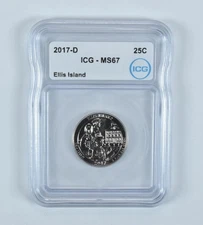 2017-D Washington Quarter ATB Ellis Island MS67 ICG
