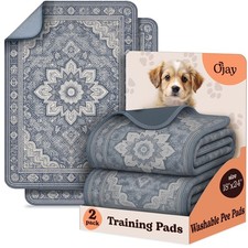 Super Absorbent Washable Pee Pads for Dogs 2-Pack Reusable Puppy Training...