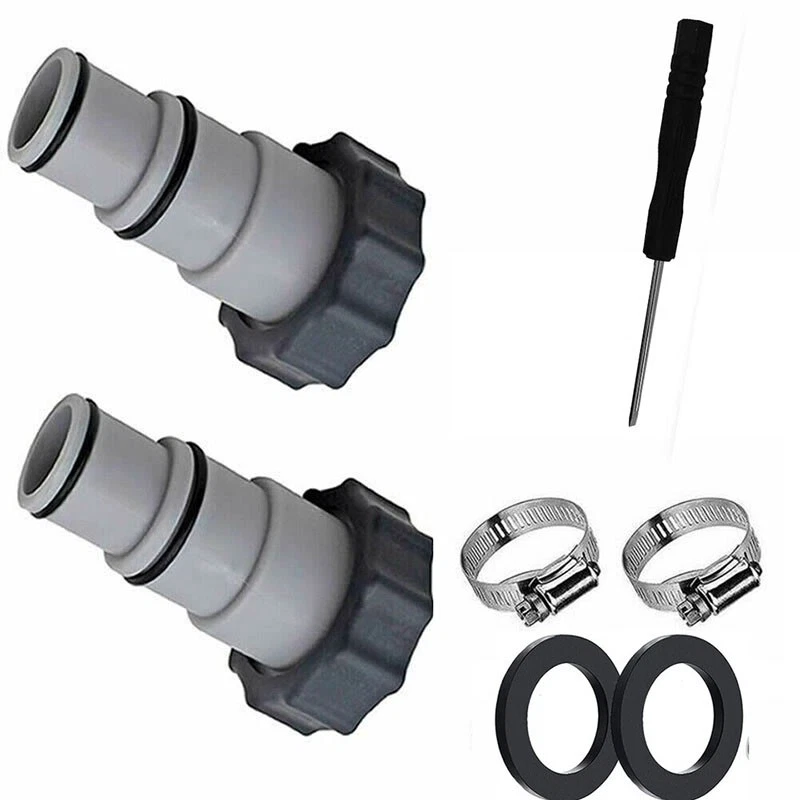 2X INTEX Adapter A Pumpe Schlauch Swimming Pool 32mm 38mm x Profi Innengewinde - Bild 3 von 4