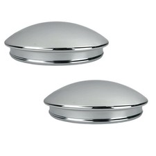 Two Vintage 8 Inch Baby Moon Chrome Center Caps For Smoothie Wheels