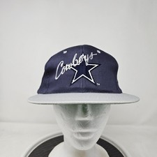 Vintage Dallas Cowboys Snapback Hat 90s NFL Embroidered Spellout Script NWT