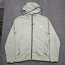 The North Face Hoodie Mens Large Sage Green Canyonlands Full Zip Fleece NF0A5G9U