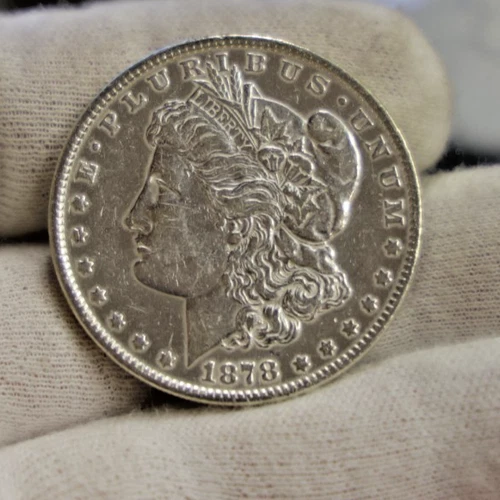 1878 7 TF US Morgan Silver Dollar $1 AU (Polished)