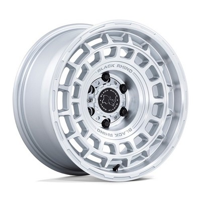 17'' Black Rhino BR024 AWOL Silver Machined Face 17x8.5 Wheel 5x5 10mm Truck Rim