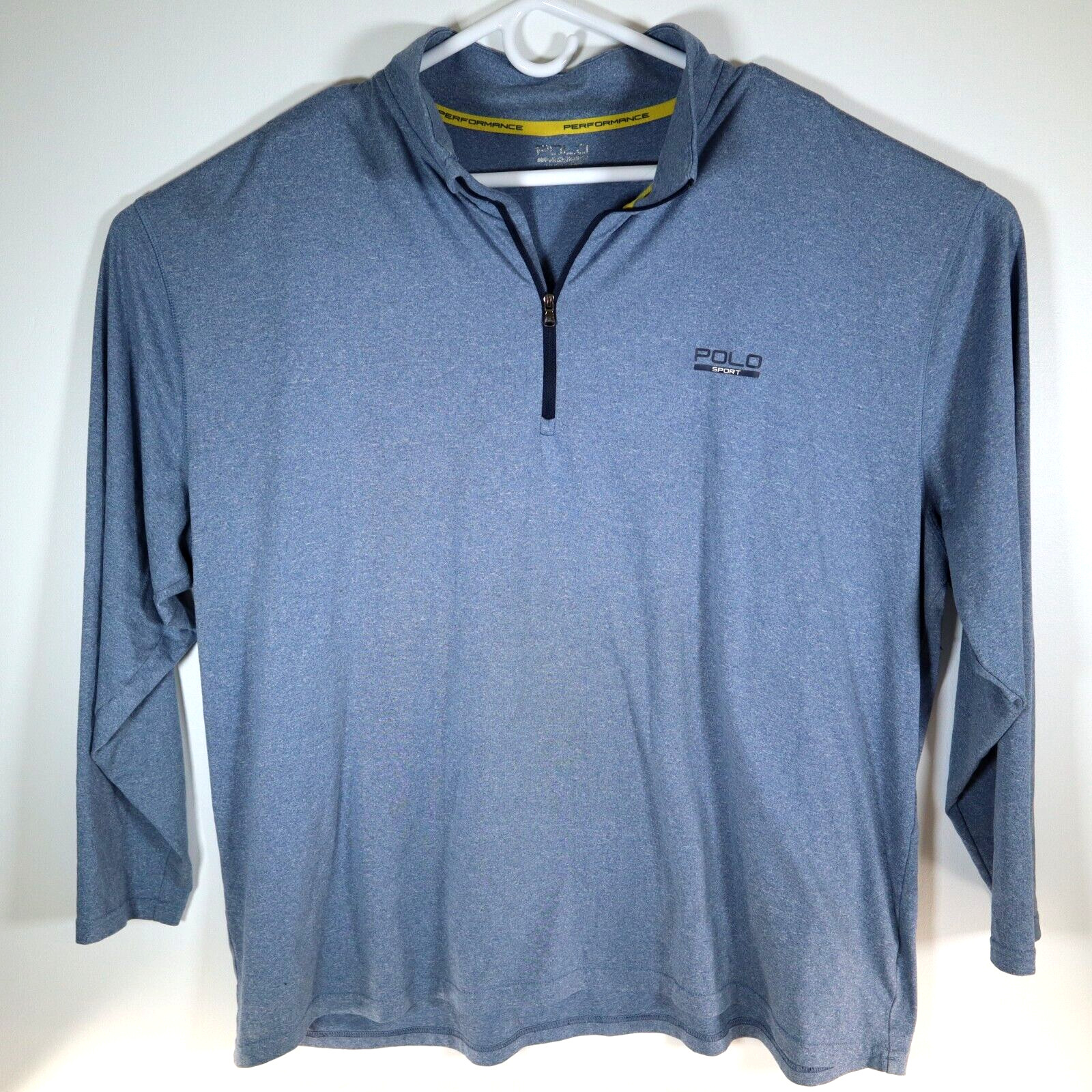Polo Sport Ralph Lauren Mens 2XL XXL Blue Golf Performance 1/4 Zip Pullover