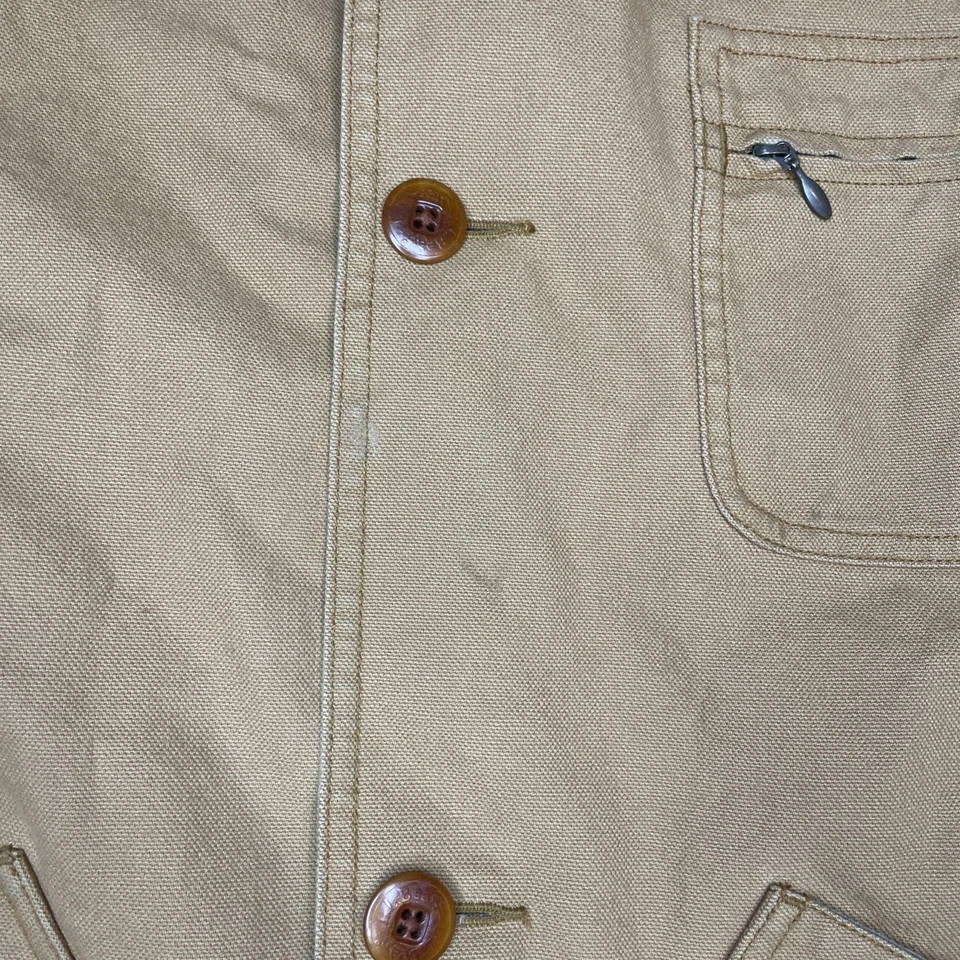 Vintage LL BEAN Mens XL PRIMALOFT Flannel Lined Field Chore Barn Jacket 0JX74 - Image 3 of 4