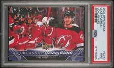 2023-24 Upper Deck Series 2 #C213 Luke Hughes UD Canvas Youngs Guns PSA 9 MINT