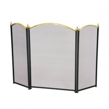 NEW! Heavy Duty Steel 3 Panel Fire Screen Spark Guard