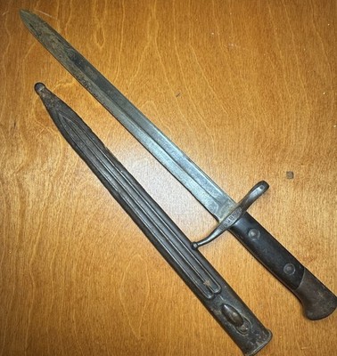 Vetterli-Vitali M1870/87 Carbine Bayonet w/ Ribbed Scabbard Brescia