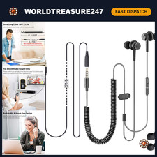 Long Cord Earbuds for TV PC - 18ft Cable, High-Quality Sound, Comfortable Fit