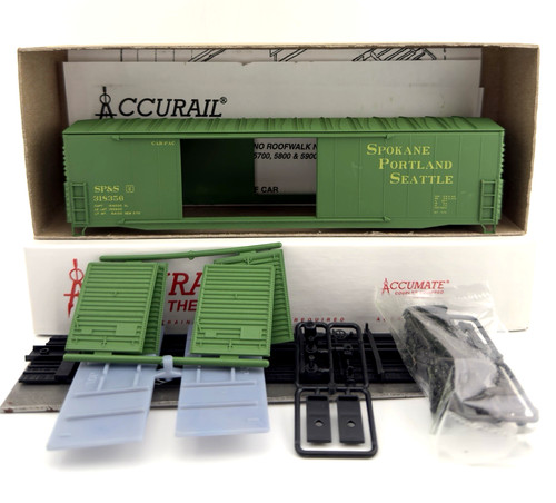 Coche de carga DD soldado vintage Accurail 5909.1 escala HO SP&S 50' carretera #318356 | Zustand: New