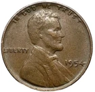 1954 Lincoln Cent Good - Very Good  (G-VG) Circulated Condition Copper Penny