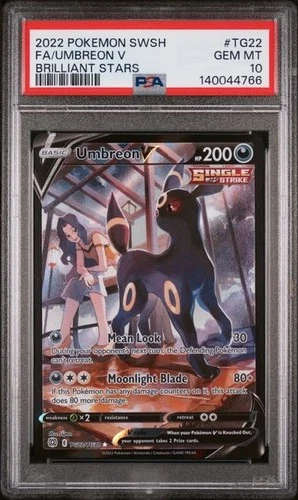 Umbreon V TG22/TG30 Swsh09: Brilliant Stars PSA 10 GEM MINT
