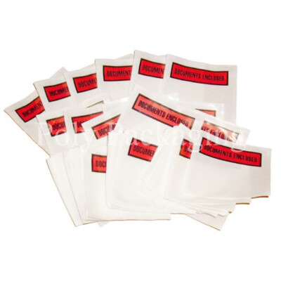 75 X New A5 PLAIN Document Enclosed Wallets Pouches Envelopes Label 225X165mm