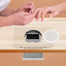 100W Professional Invisible Electric Nail Dust Collector Tool with 4 turbo Fans  