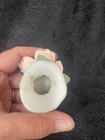 Set Of 4 Ceramic Handmade, Hand Painted Roses Pink Purple Yellow Two Toned 2x2x2 — photo 7