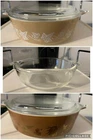 PYREX Lot of (2) 1 Pt CASSEROLE DISHES (471) w/LIDS & (1) 600 ml CLEAR BOWL 019