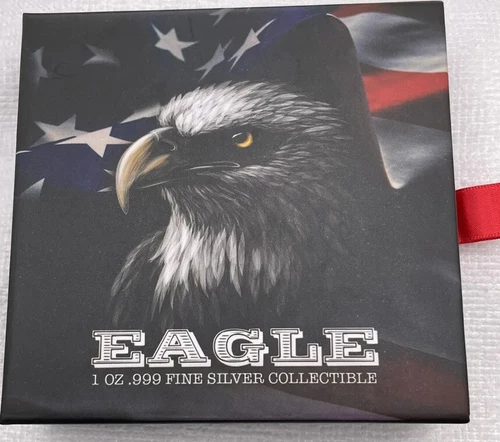 2022 Chad 1 oz Silver American Eagle Shaped High Relief Coin .999 Fine (w/Box)
