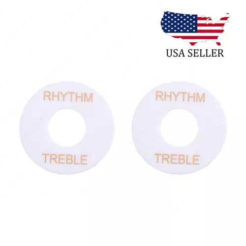 2x White/G Plastic Rhythm Toggle Switch Plate For GIBSON EPI Les Paul SG Guitar