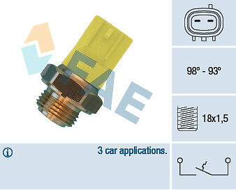 FAE 36500 INTERRUTTORE TEMPERATURA, VENTOLA RADIATORE PER SUZUKI - Foto 1 di 3