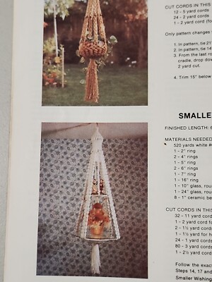 Lot De 3 Livres Vintage De Macramé Par Vickie - Années 70, Patrons Pour Suspensions Murales
