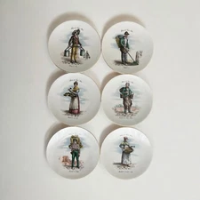 Metiers Du Vieux Paris Porcelain Plates Trades of Old Paris Set of 6 Bareuther