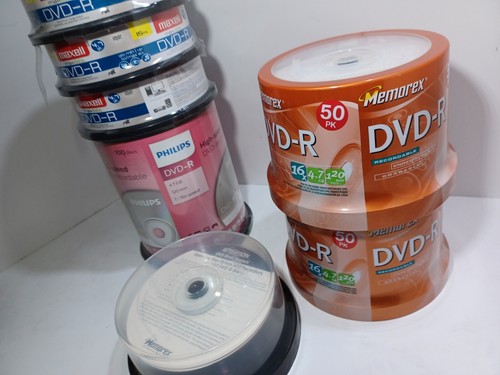 Lot of 270 DVD-R Blank DVD Lot Maxell Memorex Phillips NEW - Picture 9 of 11